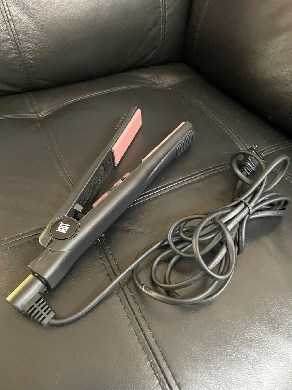 BabylissPRO HOT Pink Ceramic Flat Iron Hair Straightener - Women Hair Styling